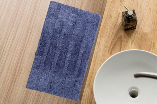 100% Cotton Reversible Tufted Bathmat [Stripe]